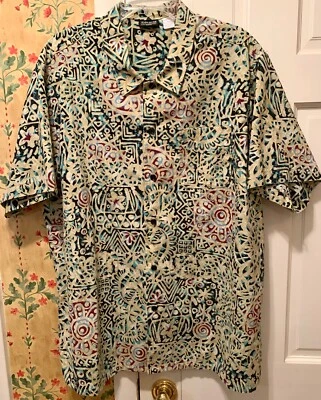 Camisa havaiana floral manga curta masculina grande casual Edwards - Imagem 1 de 3