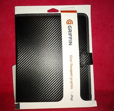 Griffin Black Graphite Elan Passport Folio iPad Case - GB01606   9 1/4" X 7 1/4" - Image 1 of 4