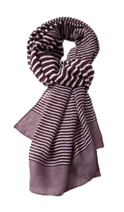 The Olive House® Womens St Ives Stripe Scarf Stripes Purple - Bild 1 von 1