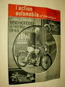 Journal ACTION AUTOMOBILE N°1 ?  12/1945 car Moto Vélomoteur GORDINI GNOME GOYON - Picture 1 of 3