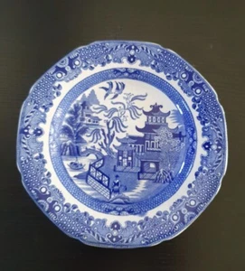 Vintage Burleigh Ware Blue & White Willow Pattern Side Plate - Picture 1 of 4