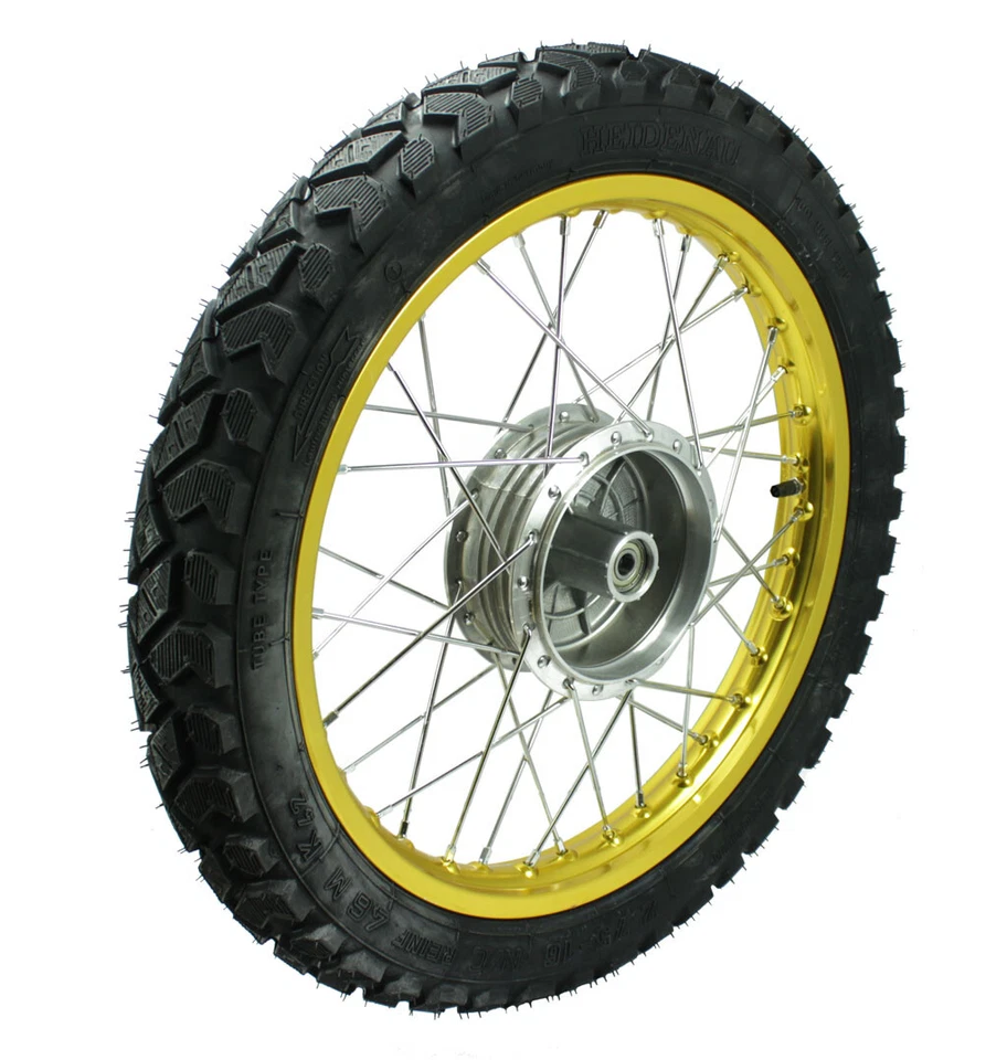 Komplettrad vorn für Simson S51 S50 KR51 Schwalbe Felge Gold Enduro 185 Reifen - Bild 1 von 1