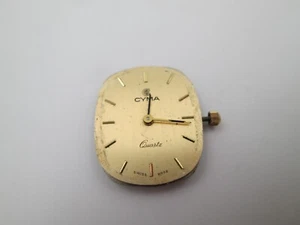 Esfera reloj pulsera mujer Cyma. Mecanismo cuarzo. Dial dorado. Suiza. 1980 - Imagen 1 de 4