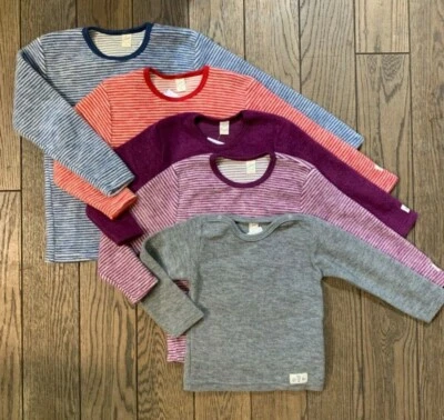 Lilano Shirt Langarm Wolle Gr.92 bis 128 verschiedene Farben