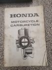HONDA Motorcycle Carburetion. Genuine Factory Technical Manual 