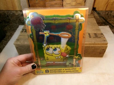 Package of 8 DesignWare SpongeBob SquarePants Party Invitations - Image 1 of 3