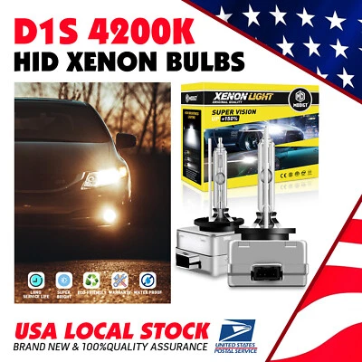 2X D1S HID 4200K Xenon Headlight Light Bulbs For 2003-2014 Porsche Cayenne - Image 1 of 4