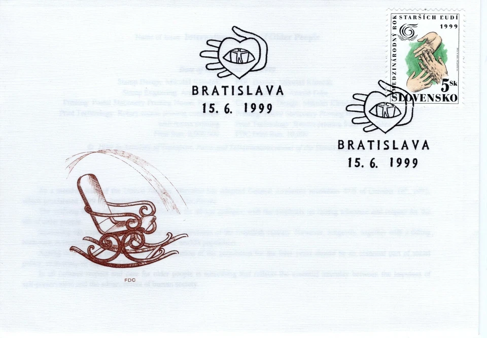SLOVAKIA  - 1999 International Year of Older People  FDC7830 - Image 1 of 1