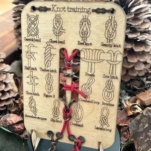 Paracord Knot Tying Kit Knot Tying Practice Board Kit For Outdoor Camping - Picture 1 of 11