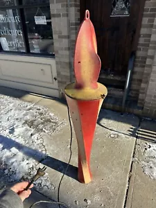 Vintage Blow Mold Candle Torch w/ Rare Christmas Plastic - Picture 1 of 3