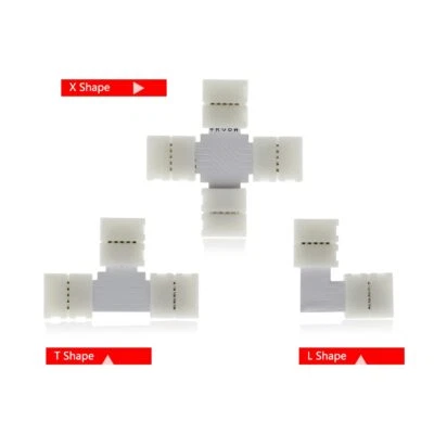 LED Strip Connector 2pin 4pin 5pin 10mm L Shape / T Shape / X Shape Free Welding - Image 1 of 4