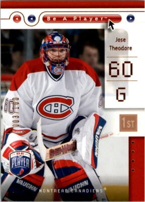 2005-06 Be A Player First Period #47 Jose Theodore /100 - NM-MT - Image 1 of 2