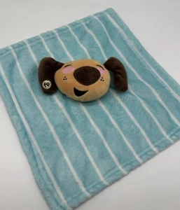 Fisher Price Lovey Plush Dog Security Blanket Fleece with Stripes Supper Soft - Picture 1 of 8