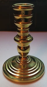 Virginia Metal Crafters Candle Holder/Stick Brass 4 1/2" Tall Collectible Decor - Picture 1 of 5