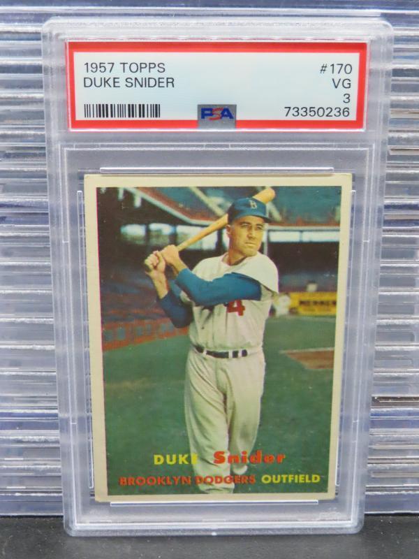 1957 Topps Duke Snider Vintage Base #170 PSA 3 VG Dodgers