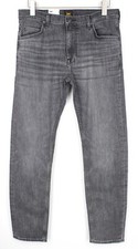 LEE Rider Men Jeans W32/L30 Slim Grey Cotton Stretch Faded Denim 5-Pocket