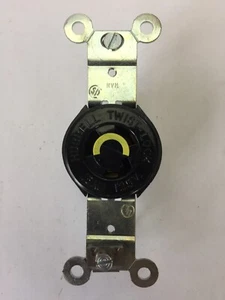 HUBBELL HBL4710 TWIST-LOCK SINGLE RECEPTACLE 15A 125V 2 POLE - Picture 1 of 5
