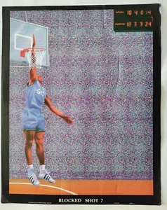 Vintage 1993 Prestige Inc. 3D Magic Eye Stereogram 16"x20" Blocked Shot - Picture 1 of 10
