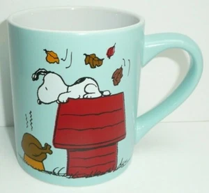 Peanuts Thanksgiving Snoopy Coffee Mug Be Thankful Cup Fall Leaves Turkey Dog  - Picture 1 of 5