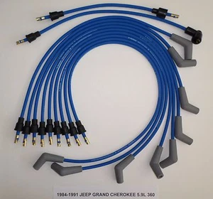 Cables de bujía para JEEP GRAND CHEROKEE 1984-1991 5,9 L 360 RENDIMIENTO AZUL EE. UU. - Imagen 1 de 1