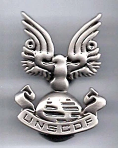 Halo UNSCDF Uniforme Plateado Cosplay Licencia Insignia/Pin de 2007- Fuera de Prod - Imagen 1 de 2