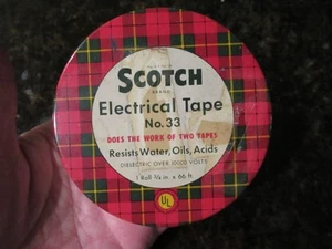 Vintage Scotch Electrical Tape No 33 Tin - Picture 1 of 3