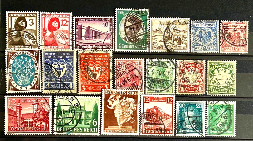 German Reich Stamps - lot of 20 nice stamps used /588 - Image 1 of 1