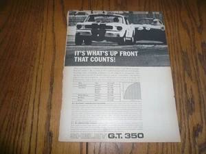 Shelby GT 350 Ad/Advertisement - Vintage - Picture 1 of 1