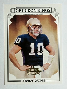 2007 Donruss Threads College Gridiron Kings Gold #14 Brady Quinn - Picture 1 of 2