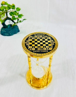 🔆 Chess Sand Timer, Brass Hourglass, Marine Timer, Desk Sand Timer, Office Time - Image 1 of 4