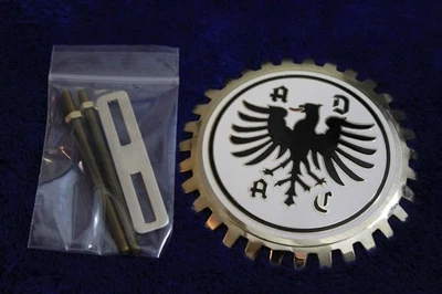 Chrome ADAC Grille Badge Accessory Emblem Sign Porsche Mercedes Audi BMW VW - Image 1 of 4