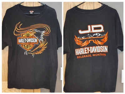 ВИНТАЖНАЯ ФУТБОЛКА 90-Х HARLEY-DAVIDSON ОДИН ШОВ BELGRADE MT RK STRATMAN XL - Изображение 1 из 4