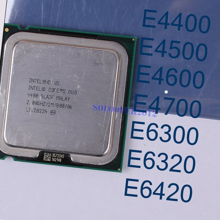 Intel Core 2 Duo E4400 E4500 E4600 E4700 E6300 E6320 E6420 CPU Processor LGA/775 - Image 1 of 1