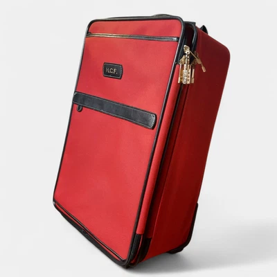 T. Anthony Suitcase Lock Wheeled Lightweight Weekend Business Travel Handle Red - Image 1 of 4