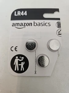 NEW - Amazon 3-Pack LR44 Alkaline Button Coin Cell ALKALINE BUTTON BATTERIES - Picture 1 of 1