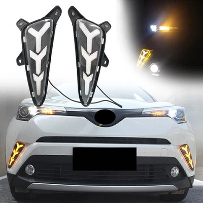 LED Tagfahrlicht DRL Nebelscheinwerfer mit Blinker für Toyota C-HR CHR 2016-2018 - Bild 1 von 4