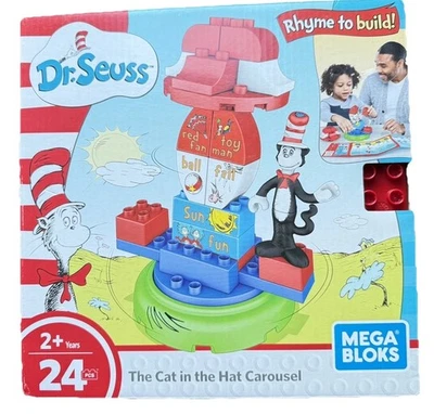 Mega Bloks Dr. Seuss The Cat in the Hat Carousel Building Set Construx  - Image 1 of 4