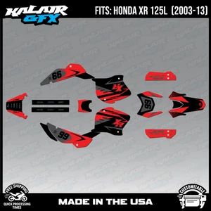 Graphics Decal Kit for Honda XR125L XR 125 (2003-2013) Division - Red Shift - Picture 1 of 4
