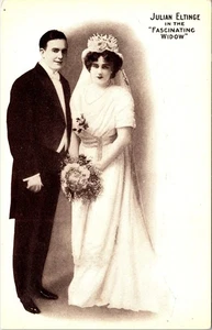 JULIAN ELTINGE: FAMOSO IMITADOR FEMENINO EN POSTAL DE “LA VIUDA FASCINANTE” - Imagen 1 de 2