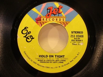 ELO ELECTRIC LIGHT ORCHESTRA -Hold On Tight - Original 1981 Jet 45 rpm - Top 40 - Image 1 of 2