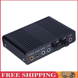 USB 6 Channel 5.1 External Optical Audio Sound Card for Notebook PC(Black) - Bild 1 von 11