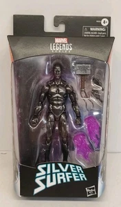 Marvel Legends Obsidian Silver Surfer W/Mjolnir Exclusive 6" Figure Complete CIB - Picture 1 of 7