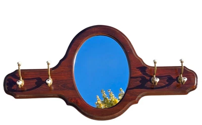 Зеркальная вешалка для пальто Ethan Allen Hall старая таверна антикварная сосна 43 дюйма x 22 дюйма 8 дюймов - Изображение 1 из 4