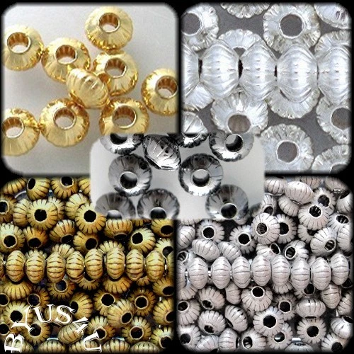 CUENTAS ESPACIADORAS PLATILLO RONDELLE 5x3mm CORRUGADO 50 piezas Foto 1 de 1