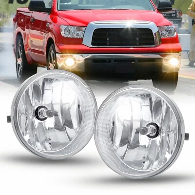 Fit For 2007-2013 Toyota Tundra Front Bumper Fog Lights 1 Pair Left+Right - Image 1 of 4
