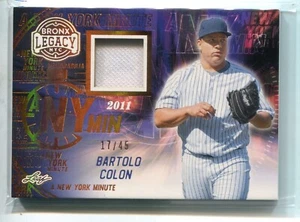 Camiseta Leaf Bronx Legacy Bartolo Colon A NY MIN GU 2024 17/45 YANKEES - Imagen 1 de 1