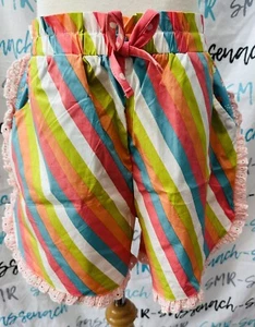 Girls Wildflowers clothing Multicolor Stripe Woven Shorts size 14 NWT - Picture 1 of 11