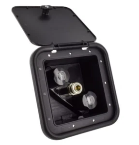 ProCamp RV Spray-Away Two Handle Hot and Cold Outlet with Quick Connect - Black - Picture 1 of 3
