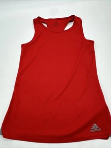 Adidas Tank Top Youth Boy 13/14Y Red Solid…#10903 - Picture 1 of 8