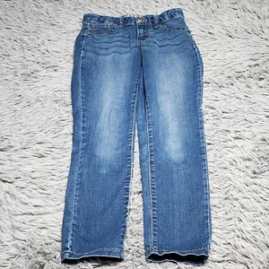 Cat & Jack Jeans Kids Girls Size 10 Super Skinny Stretch 24" Waist Blue Denim - Picture 1 of 10